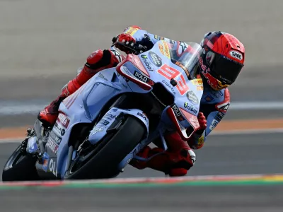 MotoGP - Aragon Grand Prix - Ciudad del Motor de Aragon, Alcaniz, Spain - August 31, 2024 Gresini Racing MotoGP's Marc Marquez in action during qualifying REUTERS/Pablo Morano