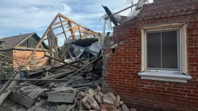 A view shows a destroyed house following what local authorities called a Ukrainian military strike, in the course of Russia-Ukraine conflict in the town of Shebekino in the Belgorod Region, Russia, in this handout picture released August 31, 2024. Governor of Belgorod Region Vyacheslav Gladkov via Telegram/Handout via REUTERS ATTENTION EDITORS - THIS IMAGE HAS BEEN SUPPLIED BY A THIRD PARTY. NO RESALES. NO ARCHIVES. MANDATORY CREDIT.