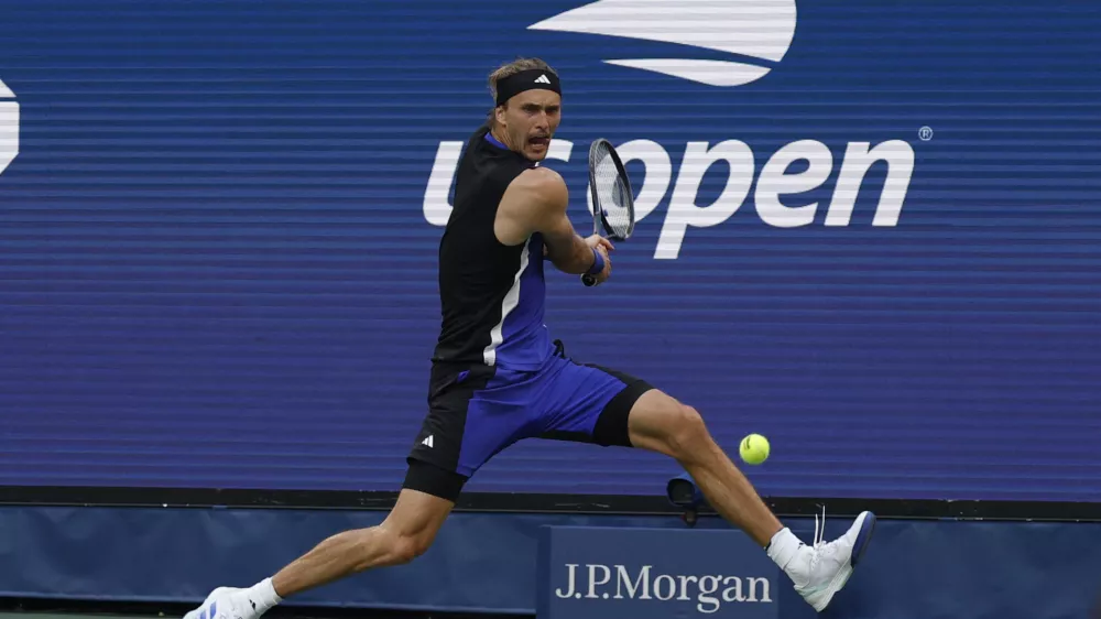 Alexander Zverev je bil uspešen v osmini finala grand slama v New Yorku. Foto: USA Today Sports