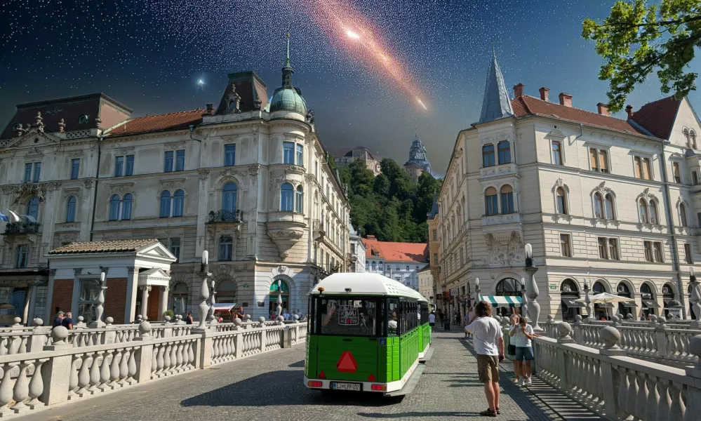 Meteor nad Ljubljano.