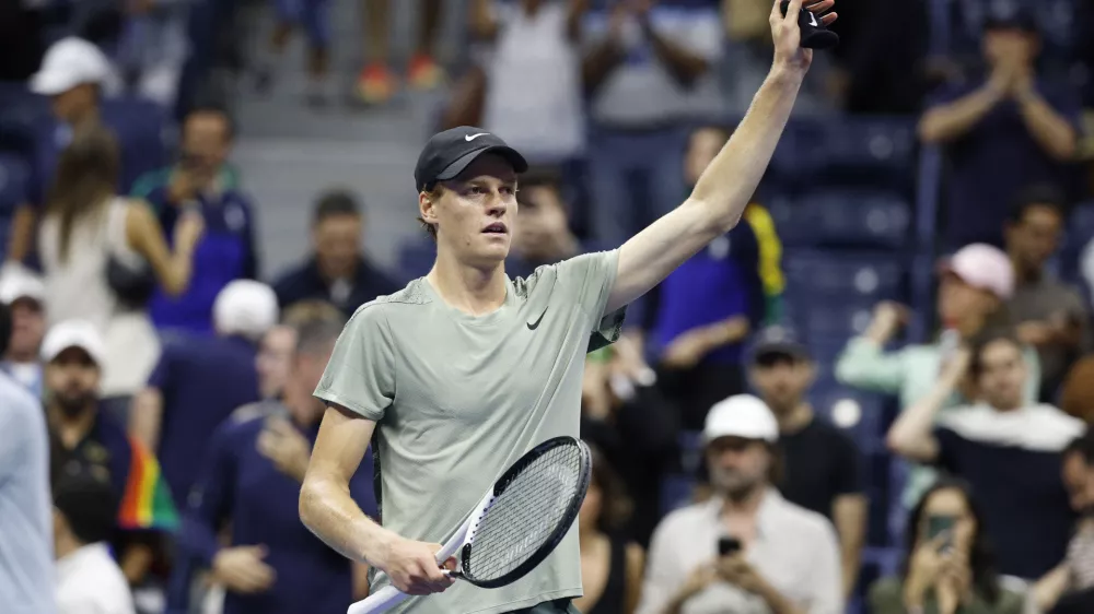 Prvi igralec sveta Jannik Sinner bo igral v četrtfinalu turnirja v New Yorku. F USA TODAY Sports