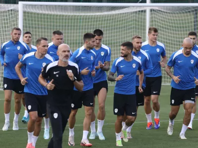 02.09.2024 - trening reprezentance Slovenije v okviru priprav za bližnji tekmi lige narodov proti Avstriji in Kazahstanu. NZS reprezentancaFOTO: Luka Cjuha