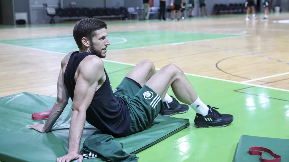 Aleksej Nikolič- 08.08.2024 - košarka - prvi trening članske ekipe KK Cedevita Olimpija v tekmovalni sezoni 24/25 //FOTO: Jaka Gasar