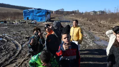 - februar 2024 - Lunik IX, romsko naselje, kjer živijo najsiromašnejši ljudje. Košice, Slovaška- romi, cigani, revščina, siromaštvo, geto //FOTO: Jaka GasarOPOMBA: ZA OBJEKTIV - REPORTAŽA