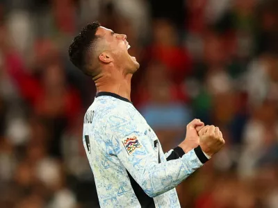 Soccer Football - Nations League - League A - Group 1 - Portugal v Croatia - Estadio da Luz, Lisbon, Portugal - September 5, 2024 Portugal's Cristiano Ronaldo celebrates scoring their second goal REUTERS/Pedro Nunes   TPX IMAGES OF THE DAY