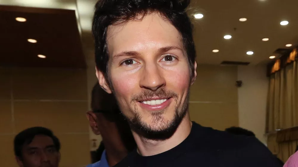 FILE - Telegram co-founder Pavel Durov smiles following his meeting with Indonesian Communication and Information Minister Rudiantara in Jakarta, Indonesia, on Aug. 1, 2017. (AP Photo/Tatan Syuflana, File)