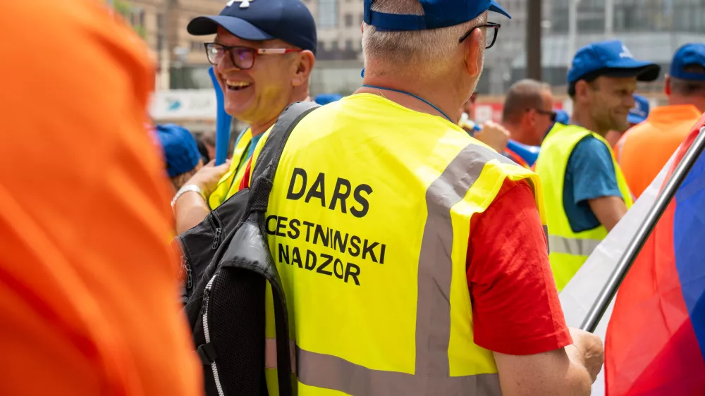 Ljubljana.Protest Sindikata delavcev Darsa.