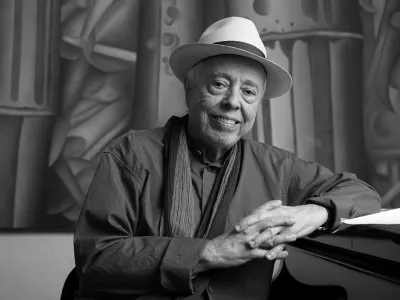 HOLD - FILE - Brazilian musician Sergio Mendes poses for a portrait at home in Los Angeles, May 18, 2021. (AP Photo/Chris Pizzello, File