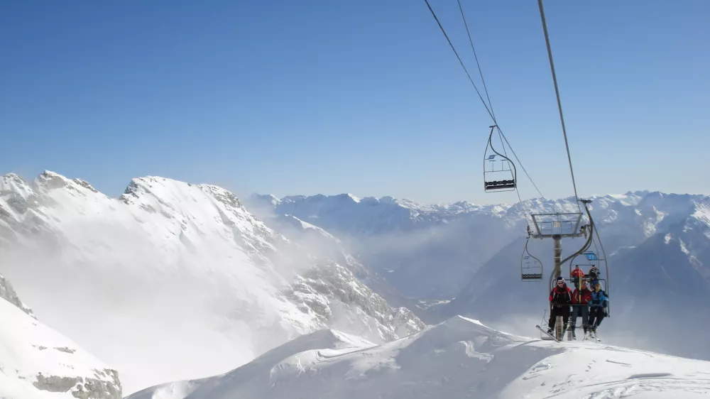 Kanin Sella Nevea, smučišče, zima sedežnica