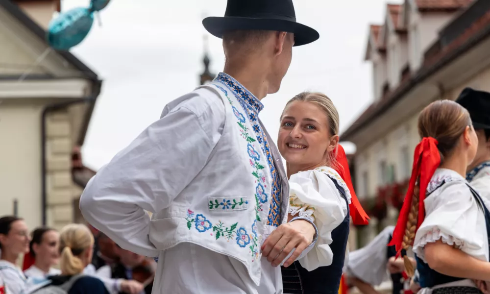 Na kamniških ulicah se je v nedeljo tudi plesalo. F Jan Uršič