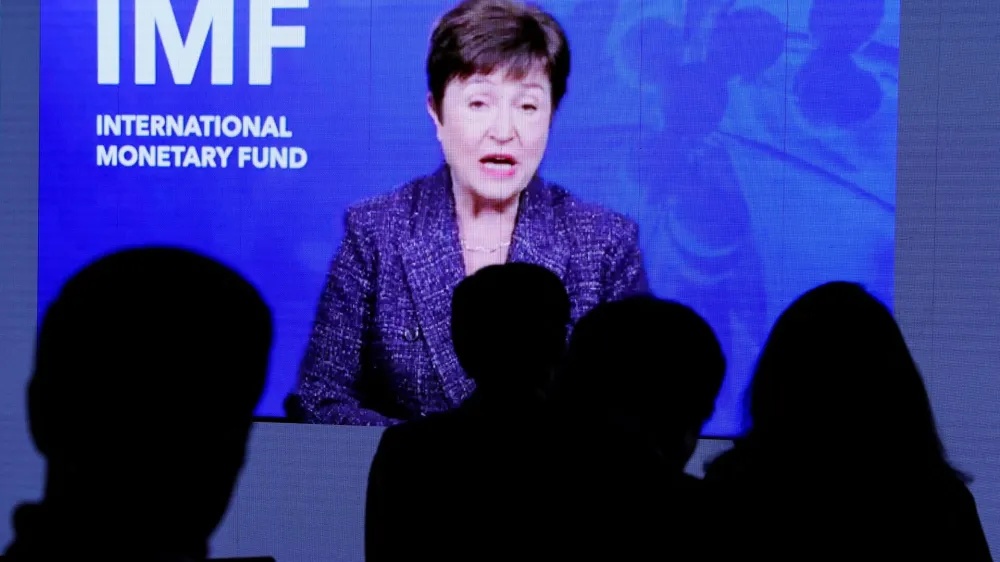 FILE PHOTO: International Monetary Fund Managing Director Kristalina Georgieva speaks during the Reuters NEXT Newsmaker event, in New York City, New York, U.S., December 1, 2022. REUTERS/Brendan McDermid/File Photo