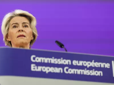 European Commission President Ursula von der Leyen attends a press conference on Former European Central Bank (ECB) chief Mario Draghi's report on EU competitiveness and recommendations, in Brussels, Belgium September 9, 2024. REUTERS/Yves Herman