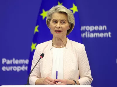 Predsednica evropske komisije Ursula von der Leyen bo svojo komisarsko ekipo predstavila prihodnji torek v evropskem parlamentu v Strasbourgu. Foto: Reuters