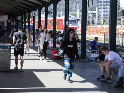 - 10.09.2024 - železniška postaja Ljubljana, vlak, potniki, turisti//FOTO: Jaka Gasar