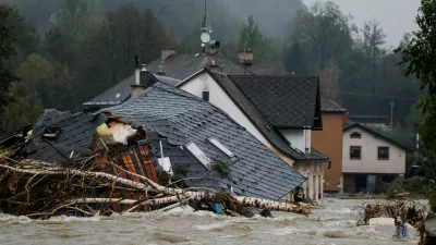 A view of a destroyed house, in the aftermath of flooding following heavy rainfalls, in Jesenik, Czech Republic, September 16, 2024. REUTERS/David W Cerny