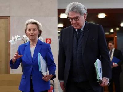 Thierry Breton je bil eden pomembnejših komisarjev Ursule von der Leyen. Pričakovalo se je, da bo tudi v novi komisiji zasedel pomemben položaj. V mnogih evropskih državah ni bil priljubljen, ker naj bi preveč zastopal interese svoje države. Foto: Reuters