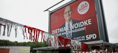 FILE PHOTO: An election campaign poster is displayed ahead of the upcoming Brandenburg election in Koenigs Wusterhausen, Germany, September 16, 2024. REUTERS/Liesa Johannssen/File Photo