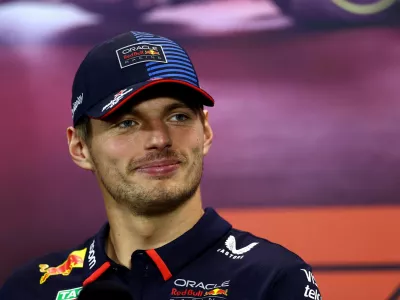 FILE PHOTO: Formula One F1 - Singapore Grand Prix - Marina Bay Street Circuit, Singapore - September 19, 2024 Red Bull's Max Verstappen during the press conference REUTERS/Edgar Su/File Photo