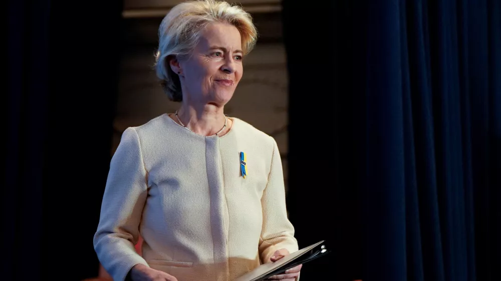 President of the European Commission Ursula von der Leyen attends an event with world leaders launching a Joint Declaration of Support for Ukrainian Recovery and Reconstruction, on the sidelines of the 79th session of the United National General Assembly (UNGA) in New York City, U.S., September 25, 2024. REUTERS/Elizabeth Frantz