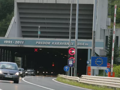 - predor Karavanke, pred jutrišnjim protestom.  //FOTO: Luka Cjuha