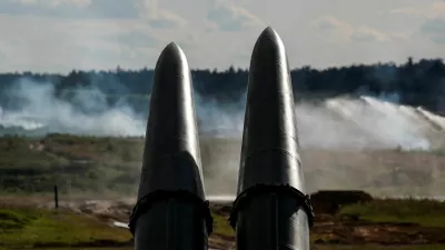 FILE PHOTO: 9М723 missiles, part of Iskander-M missile complex, are seen during a demonstration at the International military-technical forum ARMY-2019 at Alabino range in Moscow Region, Russia June 25, 2019. REUTERS/Maxim Shemetov/File Photo