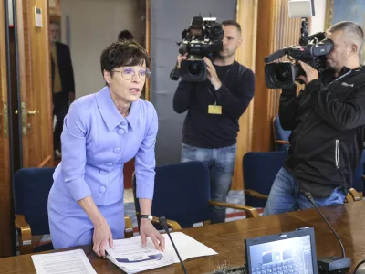 kandidatka za komisarko Marta Kos- 18.09.2024 - seja odbora DZ za zadeve EU, na kateri bodo obravnavali predlog kandidature za članico Evropske komisije //FOTO: Jaka Gasar