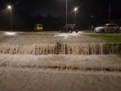 Obilno deževje v Istri in na Kvarnerju je povzročalo težave. Foto: Facebook