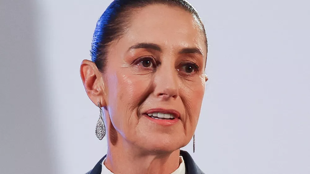 Mexico's President Claudia Sheinbaum holds her first press conference at the National Palace, in Mexico City, Mexico, October 2, 2024. REUTERS/Raquel Cunha