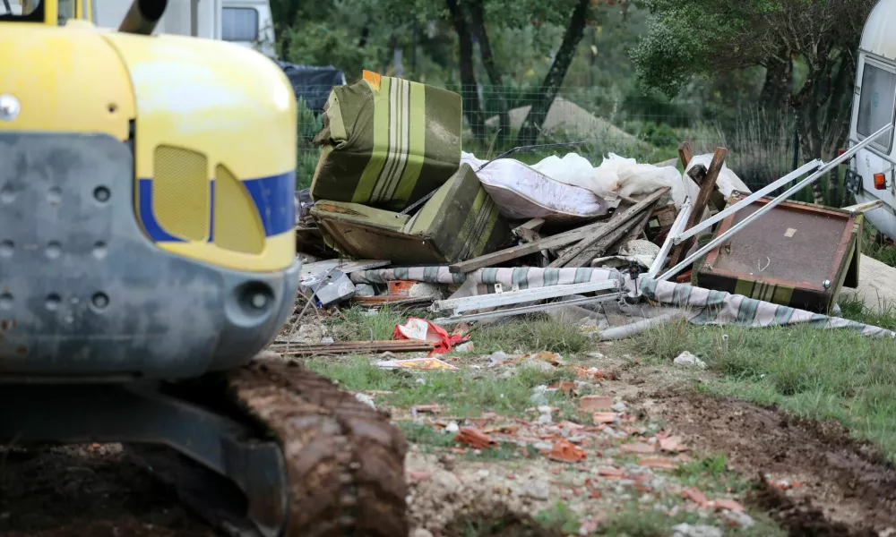 02.10.2024., Barbariga: Na podrucju Barbarige, pocela je nova tura rusenja bespravno sagradjenih objekata, mahom u vlasnistvu slovenskih drzavljana. Photo: Sasa Miljevic / PIXSELL/PIXSELL