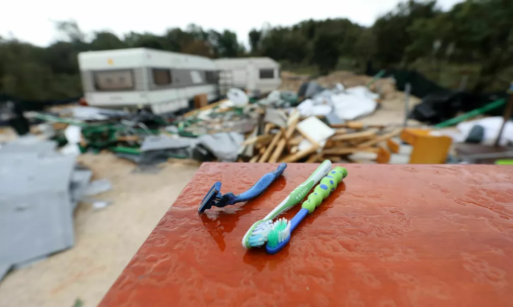 02.10.2024., Barbariga: Na podrucju Barbarige, pocela je nova tura rusenja bespravno sagradjenih objekata, mahom u vlasnistvu slovenskih drzavljana. Photo: Sasa Miljevic / PIXSELL/PIXSELL