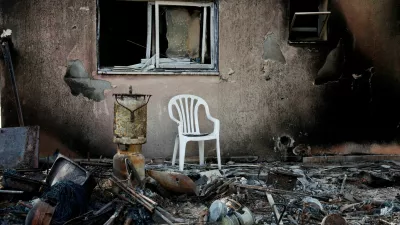 FILE PHOTO: A view shows a destroyed home riddled with bullets, following the deadly October 7 attack by Hamas gunmen from the Gaza Strip, in Kibbutz Kfar Aza, southern Israel November 2, 2023. REUTERS/Evelyn Hockstein/File Photo