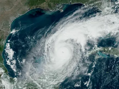 FILE PHOTO: A satellite image shows Hurricane Milton progressing before its expected landfall in Florida, in the Gulf of Mexico October 8, 2024.  CIRA/NOAA/Handout via REUTERS  THIS IMAGE HAS BEEN SUPPLIED BY A THIRD PARTY./File Photo