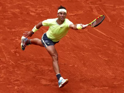 FILE PHOTO: Tennis - French Open - Roland Garros, Paris, France - June 9, 2019. Spain's Rafael Nadal in action during his final match against Austria's Dominic Thiem. REUTERS/Benoit Tessier/File Photo