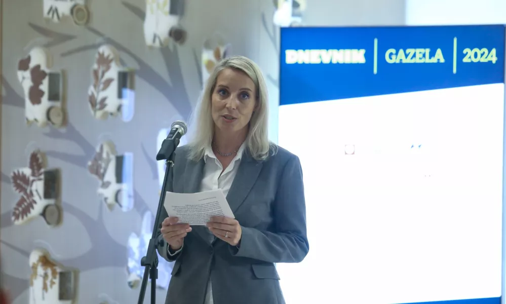 INGRID TROBEC10.10.2024 - 24. Slovenska GAZELA 2024 – Sežana - regijski izbor najboljših najhitreje rastočih podjetij – razglasitev Primorsko notranjske regije. Primorsko notranjska gazela  FOTO: Luka Cjuha