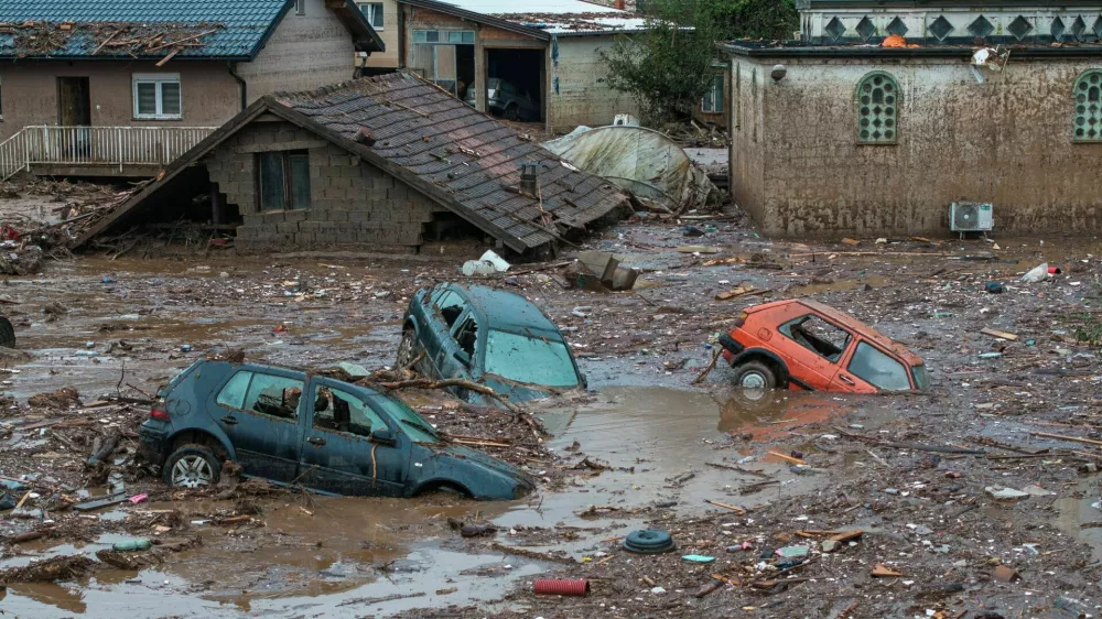 A drone view shows the aftermath of floods and landslides in the village of Donja Jablanica, Bosnia and Herzegovina, October 6, 2024.REUTERS/Marko Djurica