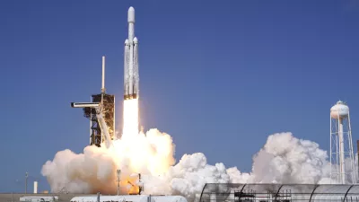 A SpaceX Falcon Heavy rocket with a NASA spacecraft bound for Jupiter lifts off from pad 39A at the Kennedy Space Center Monday, Oct. 14, 2024 in Cape Canaveral, Fla. (AP Photo/John Raoux)