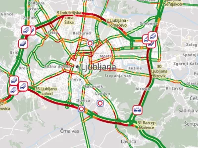 zastoji v ljubljani 18. 10.