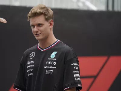 17 October 2024, US, Austin: Mercedes-AMG F1 reserve driver Mick Schumacher pictured ahead of the F1 Grand Prix of United States at Circuit of The Americas. Photo: Amg/AMG via ZUMA Press Wire/dpa