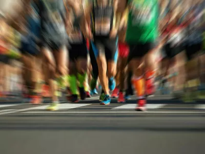 Marathon runners in the race,abstract / Foto: Pavel1964