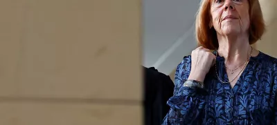 Gisele Pelicot, who has allegedly been drugged and raped by men solicited by her husband Dominique Pelicot at their home in the southern French town of Mazan, attends the trial of her husband with 50 co-accused, at the courthouse in Avignon, France, October 23, 2024. REUTERS/Manon Cruz