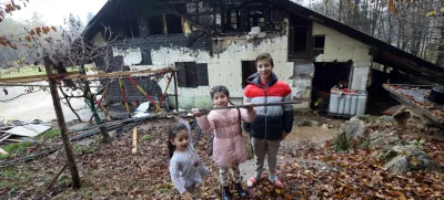 25.10.2024 - Iskrica Nedeljskega_ Ponikve, občina Videm - Dobrepolje, družina Grm (Maša, Daša in Ervin), požar. Foto: Tomaž Skale / Foto: 