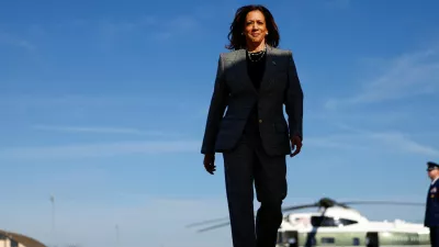 Democratic presidential nominee U.S. Vice President Kamala Harris walks to board Air Force Two to depart for Michigan, at Joint Base Andrews, Maryland, U.S. October 28, 2024. REUTERS/Evelyn Hockstein