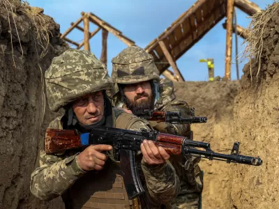 New recruits of the 126th Territorial Defence Brigade of the Ukrainian Armed Forces attend a military exercise at a training ground, amid Russia's attack on Ukraine, in an undisclosed location in southern Ukraine October 29, 2024. REUTERS/Ivan Antypenko