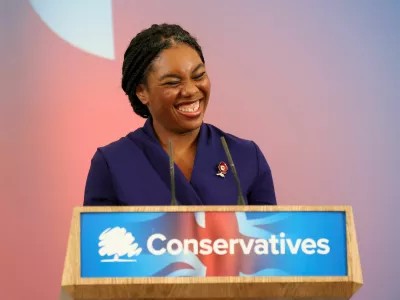 Kemi Badenoch smiles on the day she was announced as the new leader of Britain's Conservative Party, in London, Britain, November 2, 2024. REUTERS/Mina Kim