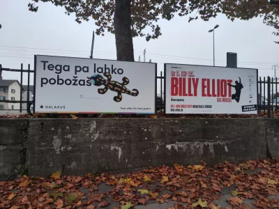 plakat v slovenščini, Švica, reklamna akcija / Foto: Polona Kotnik 