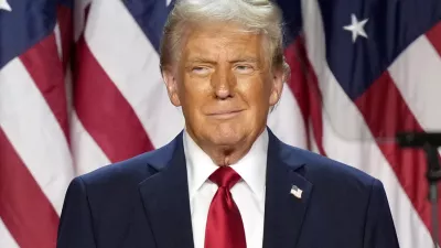 Republican presidential nominee former President Donald Trump is pictured at an election night watch party, Wednesday, Nov. 6, 2024, in West Palm Beach, Fla. (AP Photo/Alex Brandon)