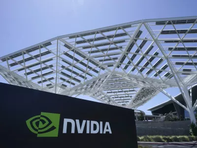 The Nvidia office building is shown in Santa Clara, Calif., Wednesday, May 31, 2023. Computer chip maker Nvidia has turned the artificial intelligence craze into a springboard that has catapulted the company into the constellation of Big Tech's brightest stars. The company reports earnings on Wednesday. (AP Photo/Jeff Chiu)