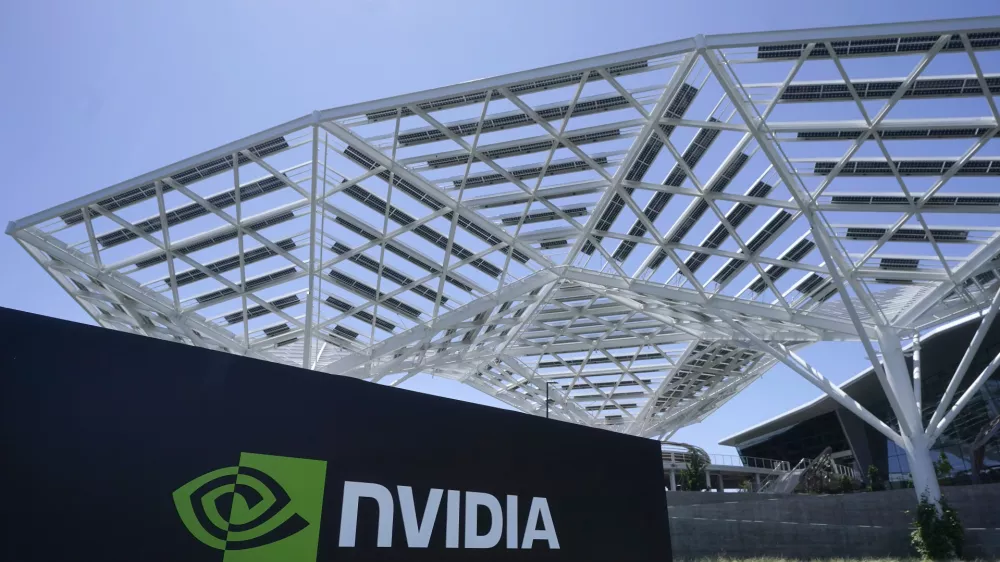 The Nvidia office building is shown in Santa Clara, Calif., Wednesday, May 31, 2023. Computer chip maker Nvidia has turned the artificial intelligence craze into a springboard that has catapulted the company into the constellation of Big Tech's brightest stars. The company reports earnings on Wednesday. (AP Photo/Jeff Chiu)