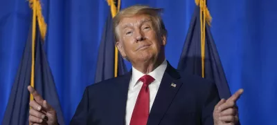 Former President Donald Trump gestures before speaking at the New Hampshire Federation of Republican Women Lilac Luncheon, Tuesday, June 27, 2023, in Concord, N.H. (AP Photo/Steven Senne)