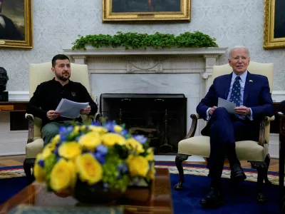 FILE PHOTO: U.S. President Joe Biden meets with Ukraine's President Volodymyr Zelenskiy at the White House in Washington, U.S., Sept. 26, 2024. REUTERS/Elizabeth Frantz/File Photo